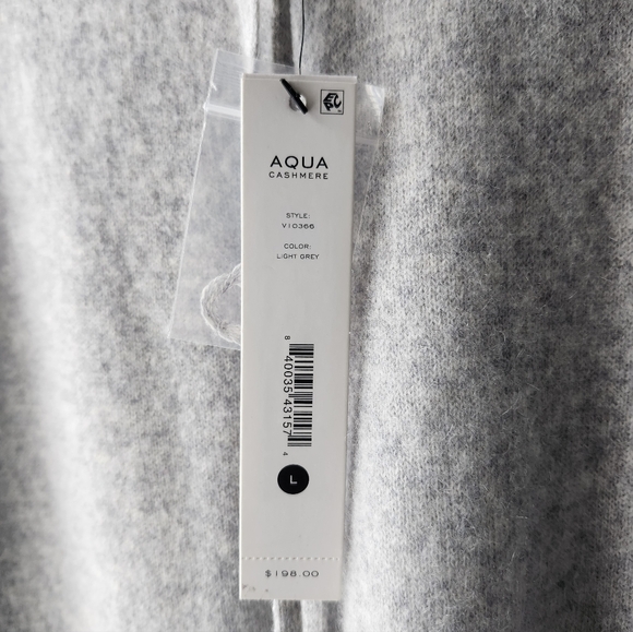 Aqua 100% Cashmere Lounge Super Soft Wide Leg Pants Large - Picture 6 of 6